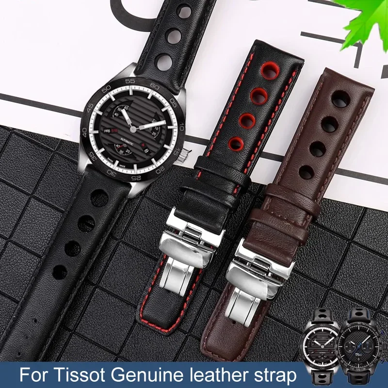 

Watch strap For Tissot 1853 T91 Motorsport series PRS516 T044 genuine leather watch strap men's waterproof bracelet 20mm