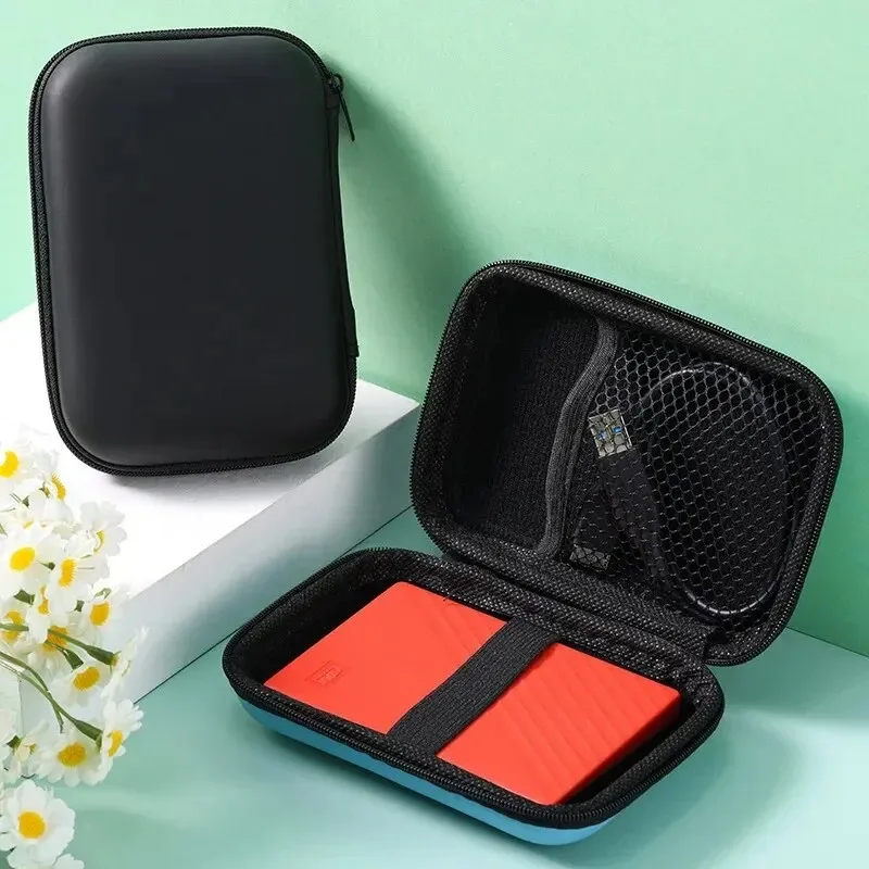 2PCS Portable EVA Storage Case - Ideal for Earphones, USB Drives, Shavers, and Cables - Compact and Protective Earphone Case