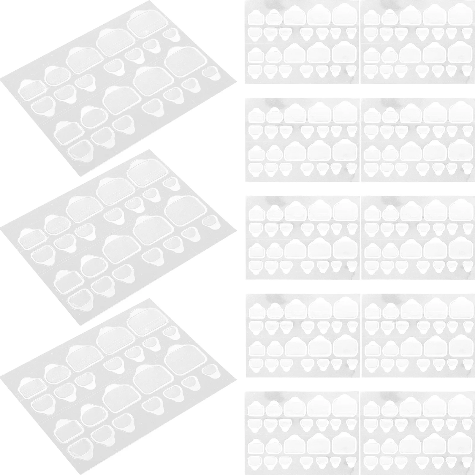 

20 Sheets Nail Adhesive Tabs for Artificial Nails Medium Length Sticky Tabs DIY Manicure Elegant Look Party Holiday Nail