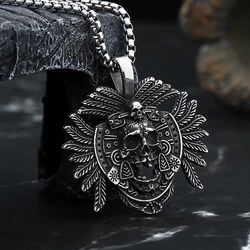 2024 New 316L Stainless Steel Skull Pendant Necklace Men and Women Biker Choker Sweater Chain Punk Jewelry