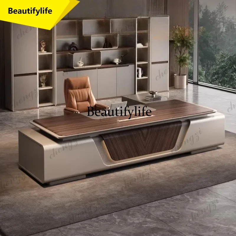 Escritorio X188 multifuncional de diseño para jefe/CEO, escritorio de computadora de alta gama, moderno y lujoso, mesa de oficina, escritorios de computadora, muebles.