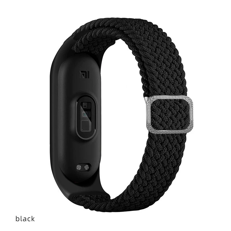 Strap for Xiaomi Mi Band 8 Elastic Nylon Braided Adjustable Replacement Watchband Correa Bracelet for Mi Band 8 7 6 5 4 3 Strap