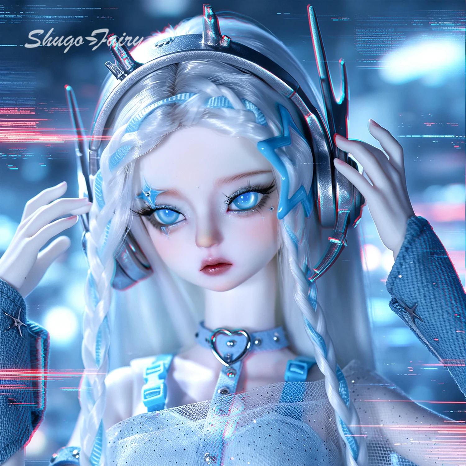ShugaFairy 1/4 Linyi A Fullset FC Resin BJD Y2K Stardust Idol Off-Shoulder with 2-in-1 Outfit Ball Jointed Doll Collectible Gift