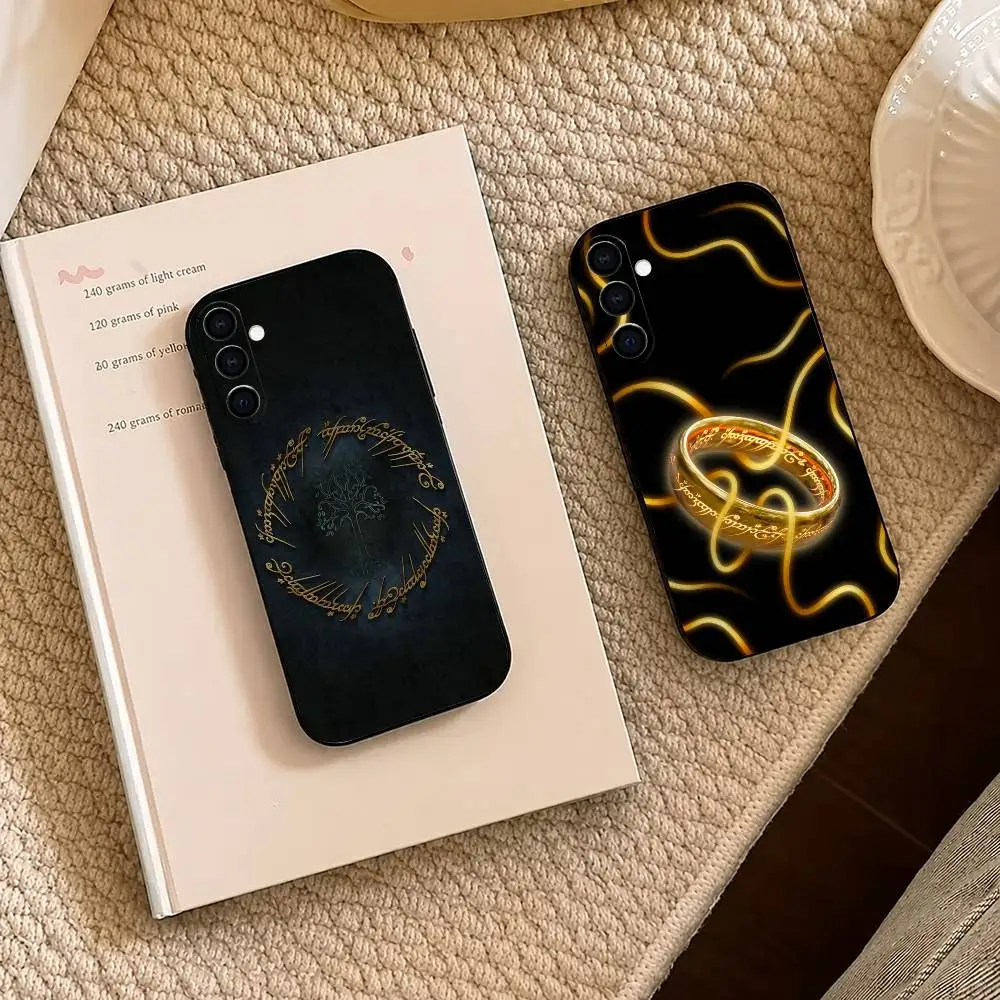 one The Lord of the R-Rings map  Phone Case Black Silicone Soft For Samsung A73,A72,A71,A70,A53,A52,A51