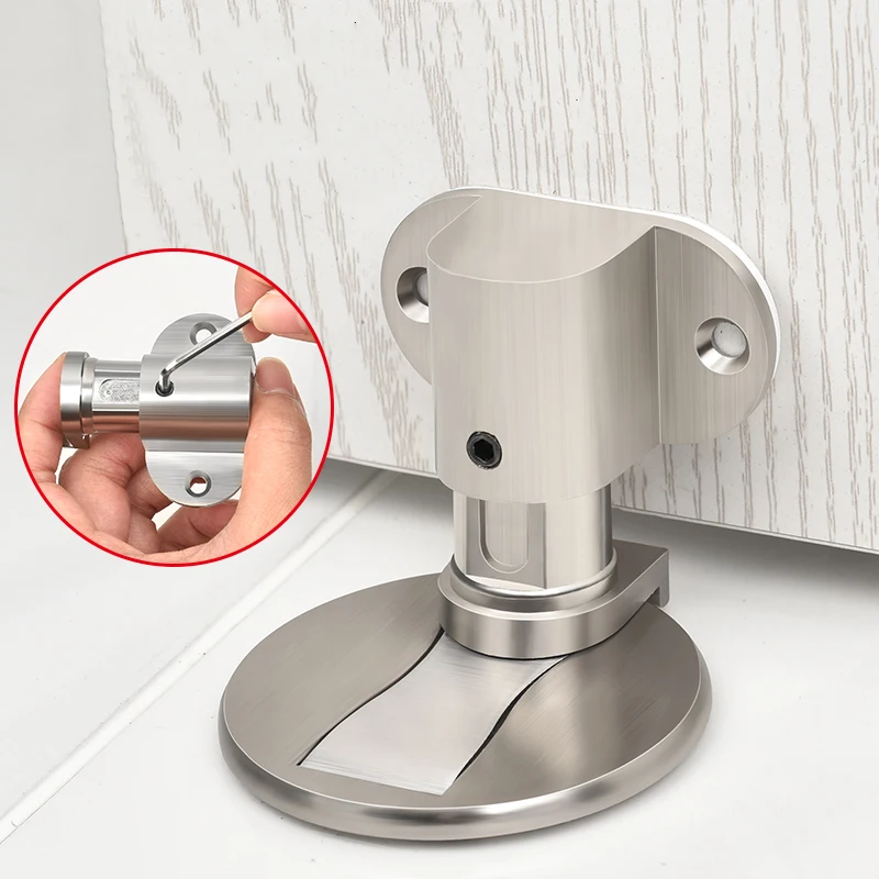 Kak magnetischer Tür stopper stanz frei verstellbarer Tür halter aus Zink legierung versteckter Tür stopper boden montierte Stoppt ür beschläge 6 Farben