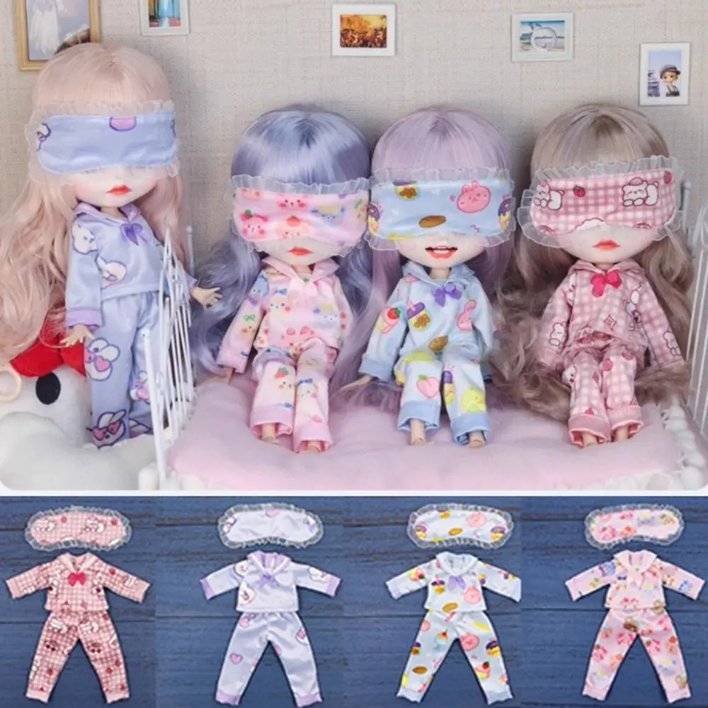 

Cute Doll Pajamas Clothes Mini Fashion Eye Masks DIY Accessories Dolls Sleep Clothes for azone19 OB24 ICY DBS Dolls