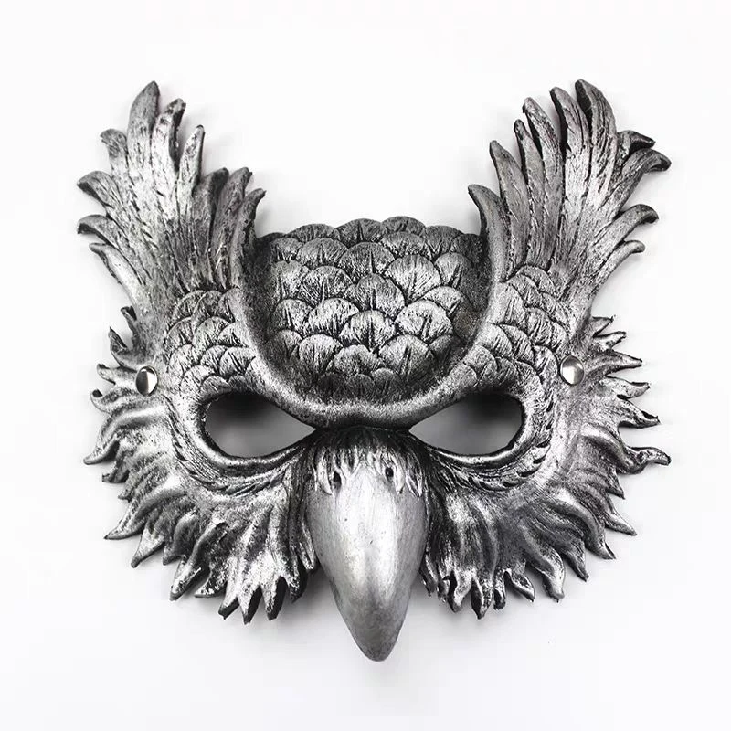 Owl Mask Halloween Masquerade Masks Bird Animal Half Face Cosplay Comic Con Costume Accessories Festival Party Prom Gold Silver