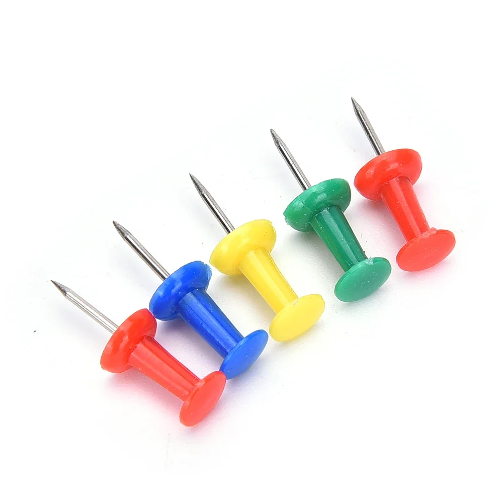 100/200/300 Viên Các Loại Làm Cho Ngón Tay Cái Tacks Nhiều Màu Nhựa Tacks Đẩy Chân Nút Chai Văn Phòng Hội Đồng Trường Văn Phòng Phẩm Vật Dụng