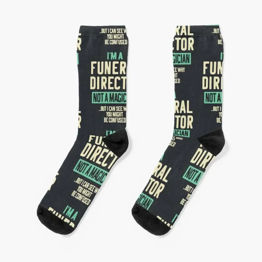 Funeral Director Job Title Gift Socks halloween Heating sock christmas stocking Socks For Men Women's
