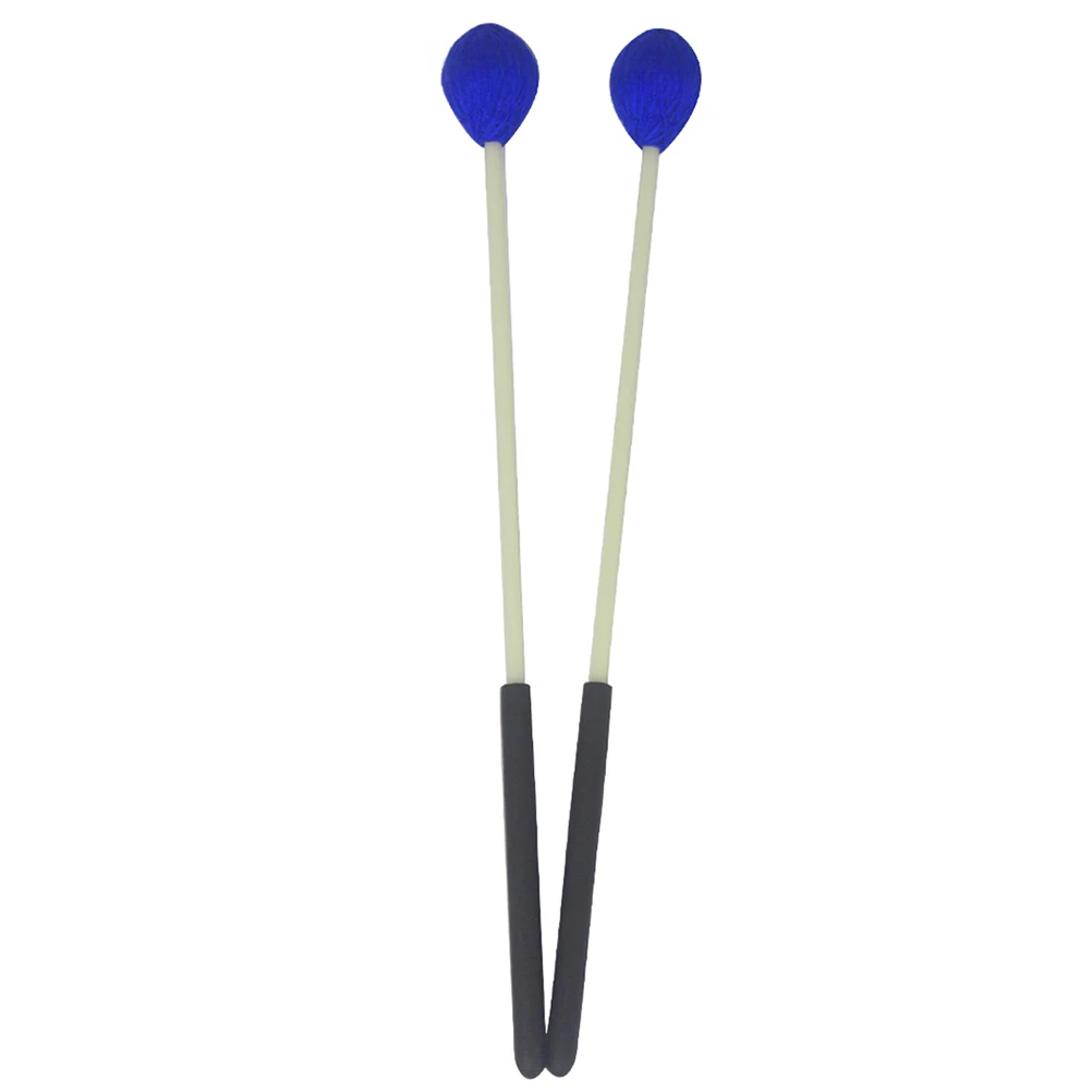 

Marimba Mallets Blue Yarn Medium Lightweight Durable Beech Shafts Indoor Outdoor Percussion Sticks Keyboard