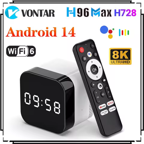 H96 MAX Allwinner H728 Octa Core TV Box Android 14 Media Player Support 8K ULTRA HD 1000M LAN Wifi6 BT Android 14.0 Set Top Box