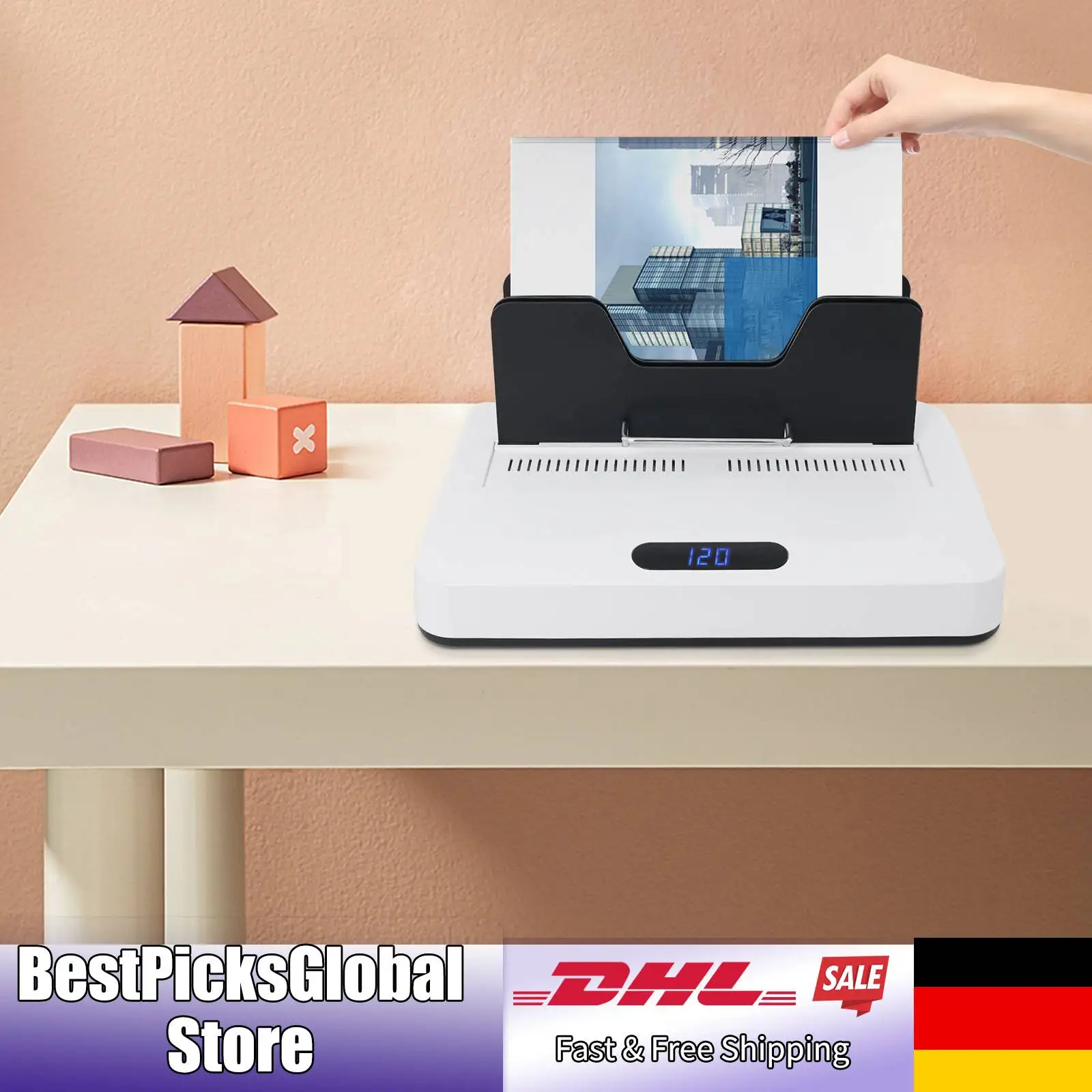 

700W Electric Hot Melt Binding Machine with LED Screen Heat Binding Device for 0.04in-2.36in Thickness 110V-120V