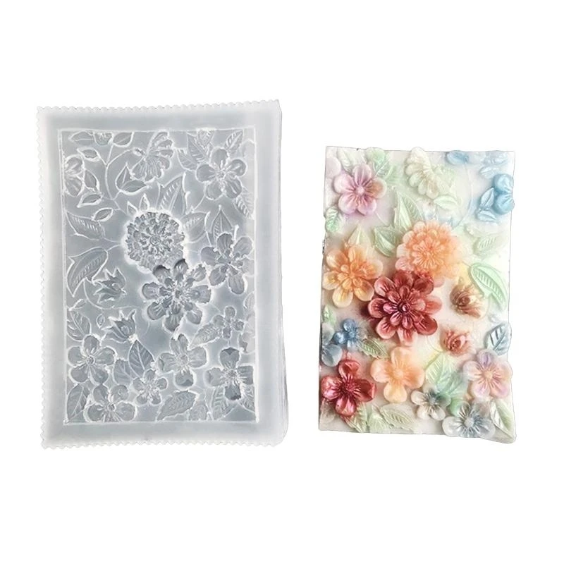 

Тисненные цветочные украшения зеркальные силиконовые плесени эпоксидная смоляная форма