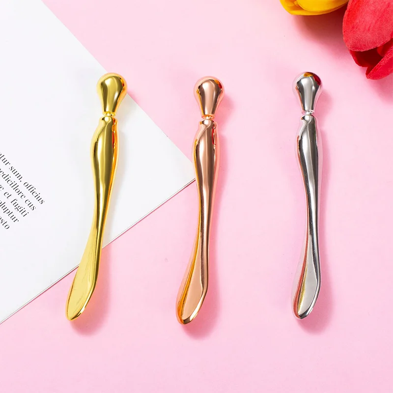 1PC Mini Metal Eye Cream Applicator Eye Cream Mixing Spatula Spoon Face Lifting Massage Facial Massager Thin Face Magic Stick