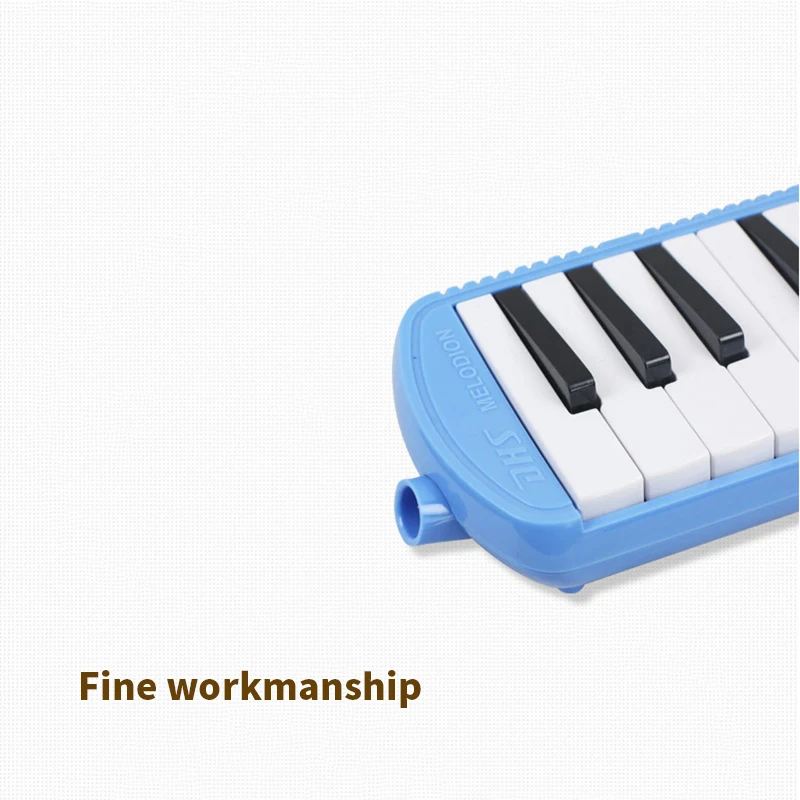 32 Key Melodica Instrument Keyboard Soprano Piano Style with Mouthpiece Tube Sets and Carrying Bag for Gift