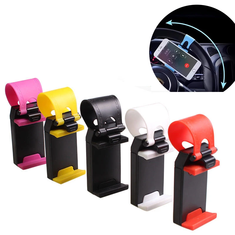 

Car Phone Bracket Universal Car Steering Wheel Car Navigation Rack Telescopic Clip Mobile Phones Car Phone Holders Mount Buckle