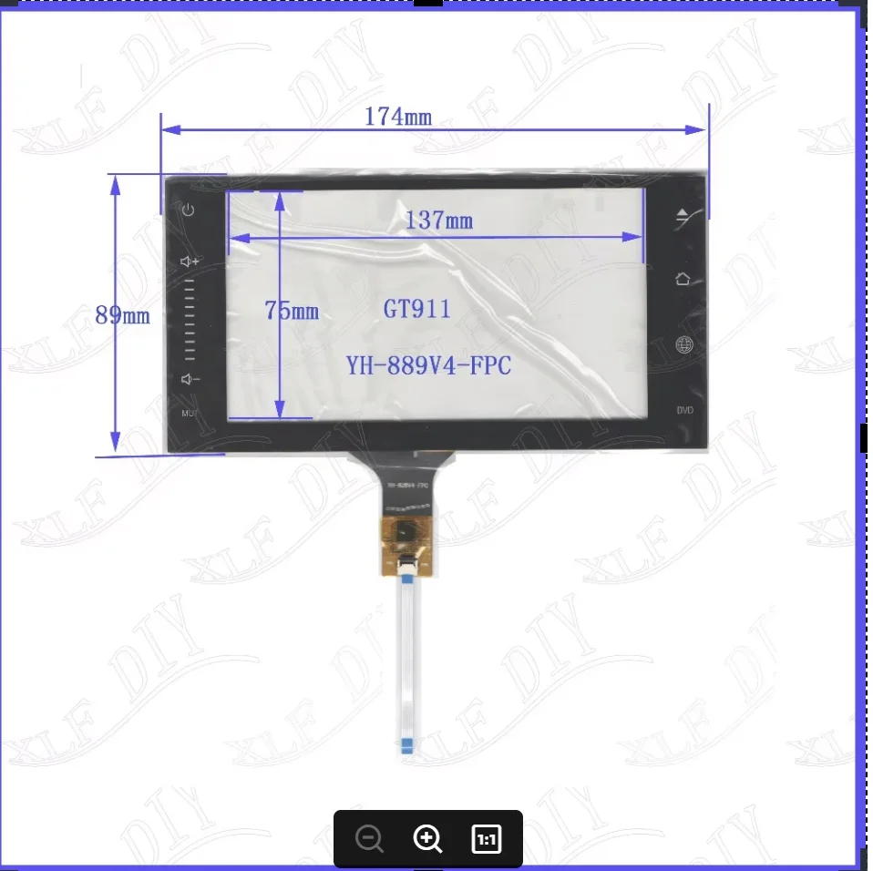 

ZhiYuSun Freeshipping YH-889V4 174*89compatible 6.2inch Capacitive screen glass For GPS CAR 174mm*89mm GT911