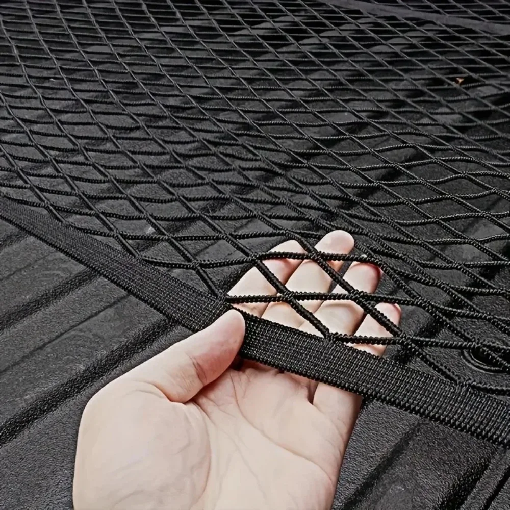 Universal Truck Bed Net Elastic Cargo Mesh Polyester Tailgate Organizer Multi Purpose Light Load Secure Transport Easy Install