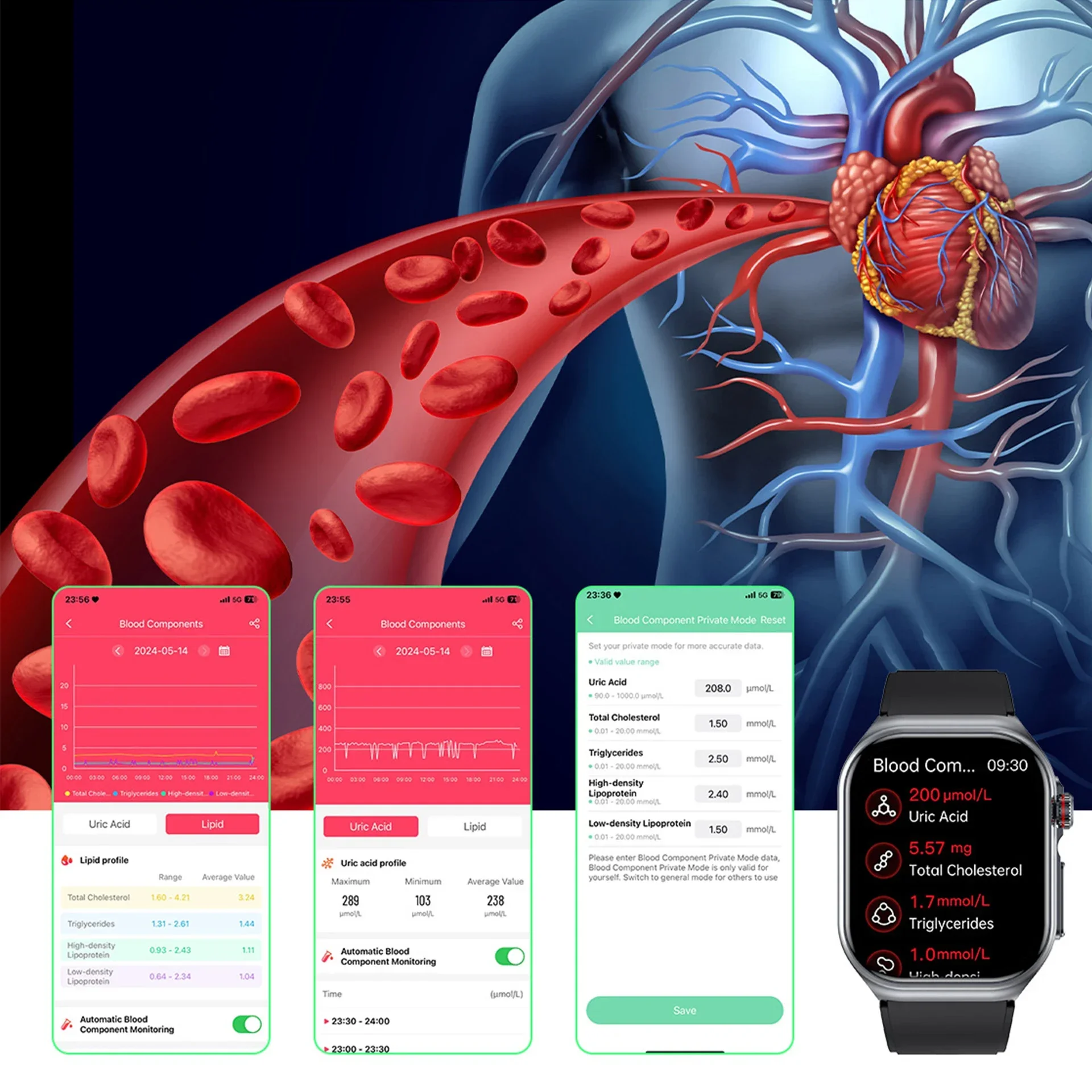 ساعة ذكية أنيقة ET585 NFC للرجال مقاومة للماء reloj ساعة ذكية emontre Connecte