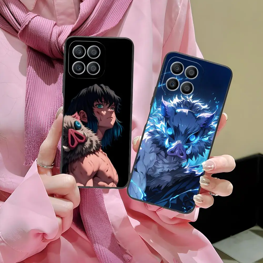 

Demon Slayer Inosuke Phone Case for Honor 90 80 70 60 50 30 20 10 9 8 7 Pro S SE Lite 5G Colour Printing Protective Pretty Cover