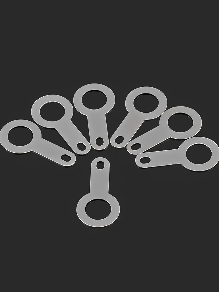 100 Stuks Verzilverd Koper Enkele Kop Soldeerterminal M2.2/2.7/3.2-M10.2 Circulaire Weld Washer Lassen vel Soldeerschoen(M8.2 100PCS