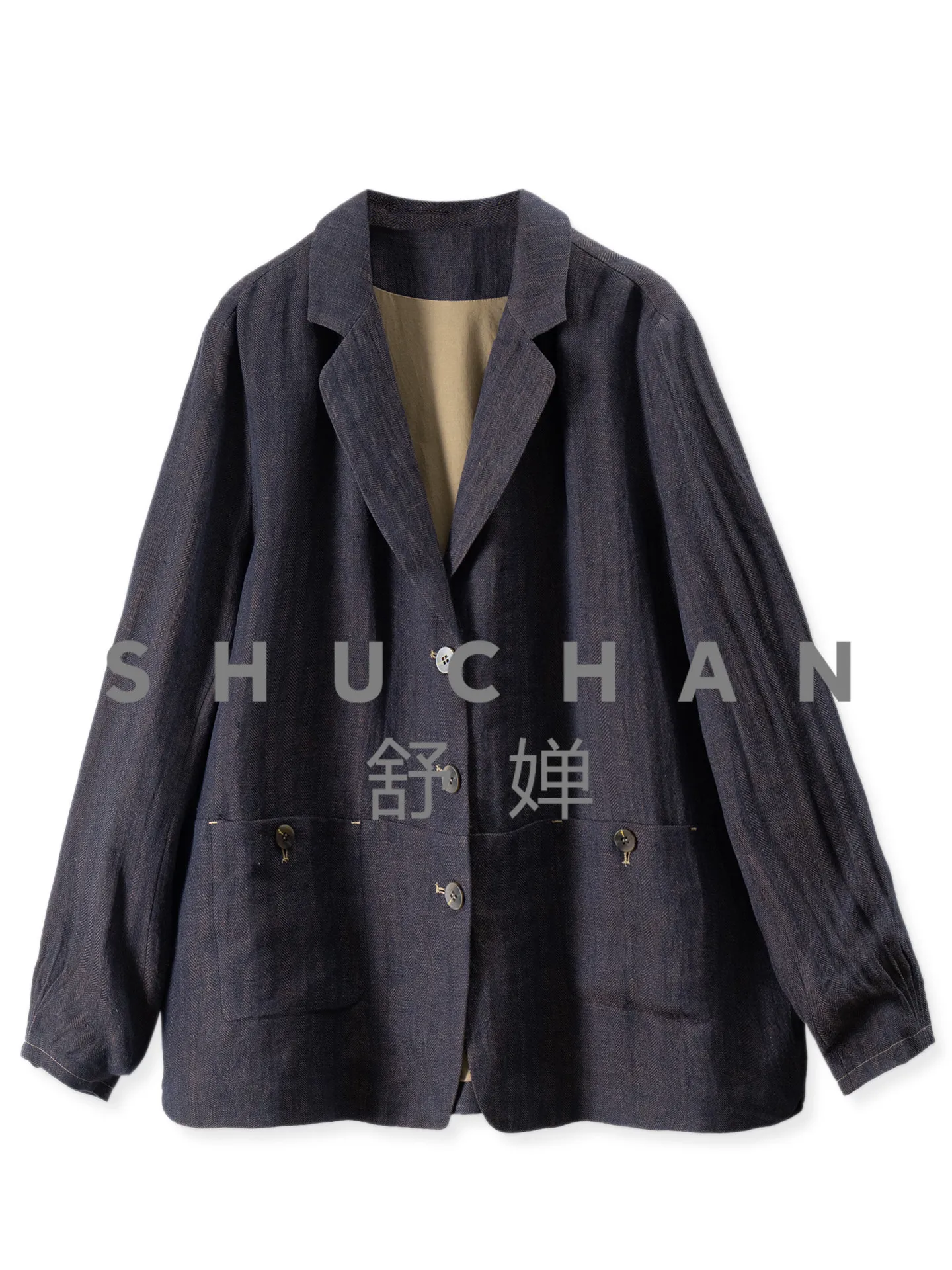 

Женский блейзер из окрашенной льняной ткани европейского стандарта, модель 41J1. Женские блейзеры и пиджаки. Блейзер Femme.