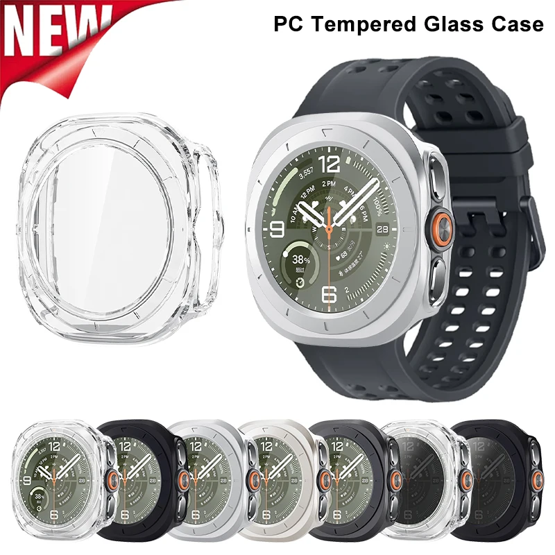 Tempered Glass PC Case for Samsung Galaxy Watch Ultra 2 2026 Scratch Resistant Protector Cover for Galaxy Ultra 47mm 2025/2024