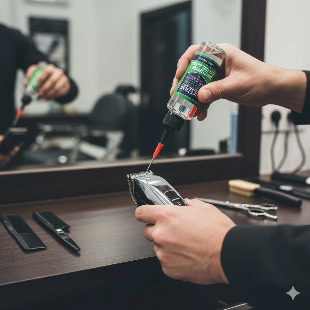 SIKEZHAN Hair Clipper Oil & Electric Razor Lubricant with Precision Needle Oiler, Extends Blade Life & Prevents Rust, 2oz/60ml.