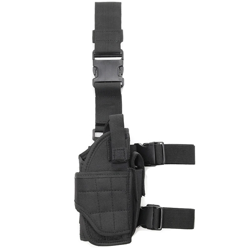 Funda táctica pierna nailon para pistola – Caza tiro airsoft - imagen 3