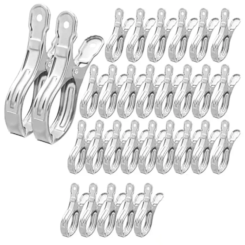 ABLL-30PCS Pool Cover Clips Wind Guard Clamps Pool Cover Clamps Swimming Pool Windproof Clips For Above Ground Pool Cover