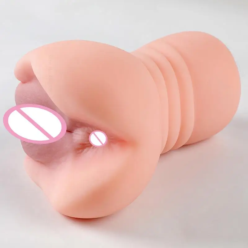 Male Masturbator Cup Erotic Sex Shop Artificial Vagina Mouth 3D Realistic Vagina Pocket Pussy Silicone Adult Sex toys for Men