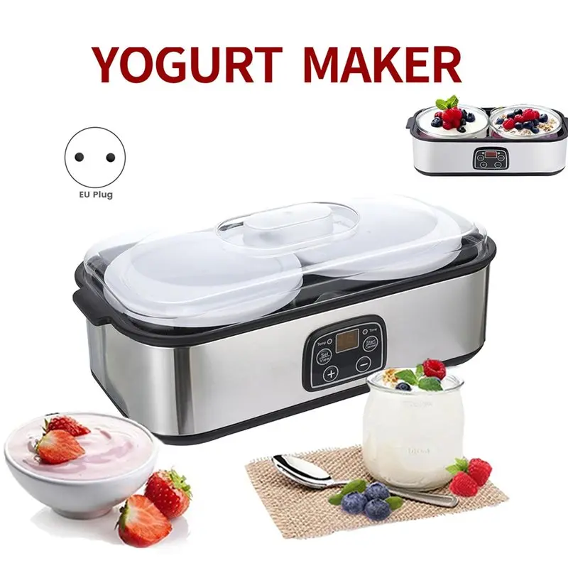 【brand-new】stainless-steel-digital-yogurt-maker-featuring-automatic-temperature-control-functionality