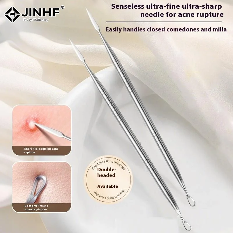 1pc Mitesser Komedonen Akne Pickel Blemish Extractor Remover Gesicht Hautpflege Poren Reiniger Edelstahl Nadeln Entfernen Werkzeuge
