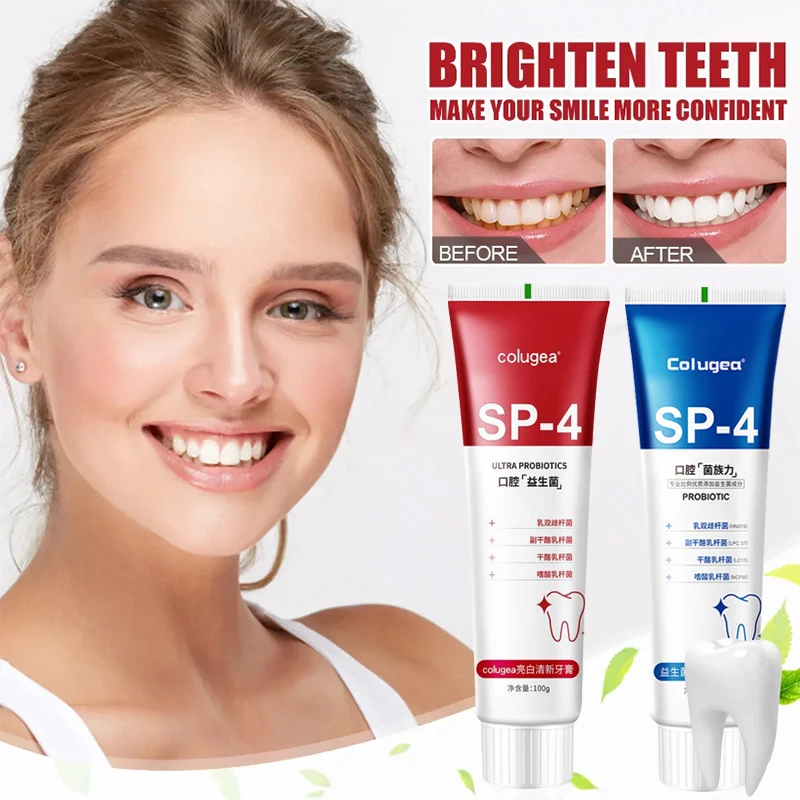 Whitening Probiotic Toothpaste 100g Sp-4 Remove Plaque Stains Teeth Whitener Oral Hygiene Clean Fresh Breath Dental Clean New