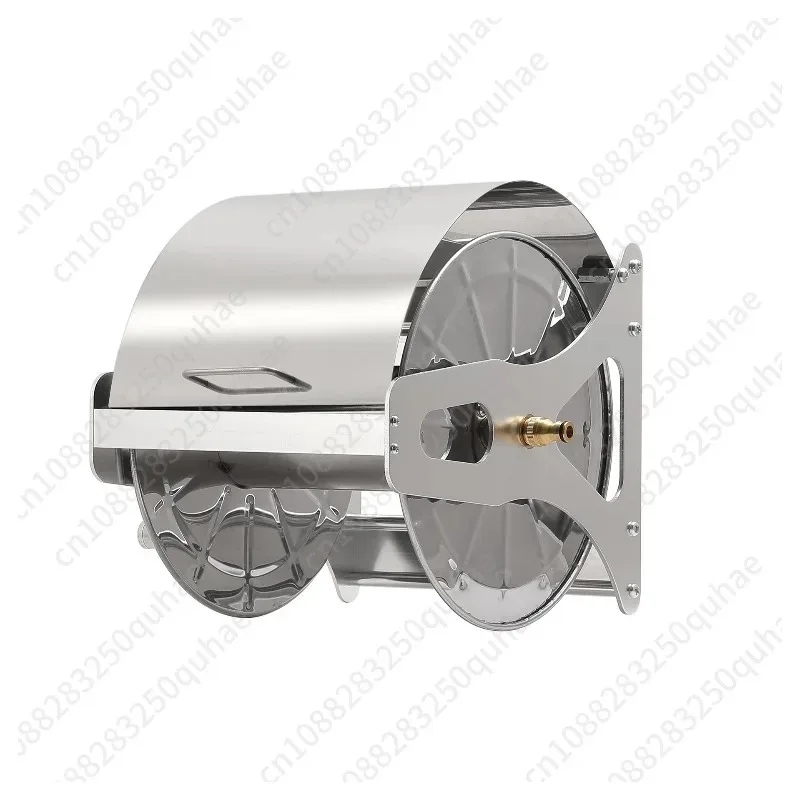 Wall-mounted water pipe storage rack, stainless steel, household car wash and flower watering set with cover