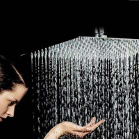 10/8/6 Inch Stainless Steel Ultra-thin Waterfall Shower Heads Rainfall Shower Head Rain Square Round High Quality Shower Head