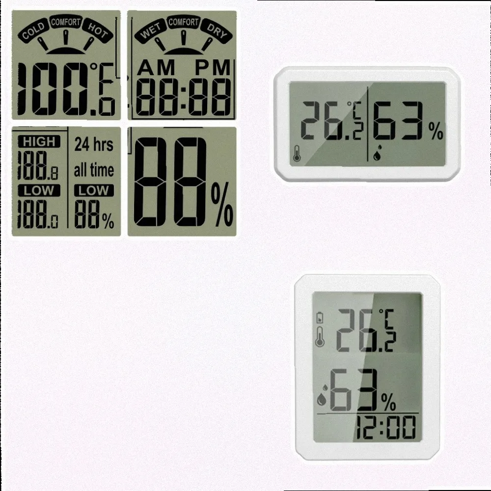 Digital Thermometer Hygrometer HT680 Large Display Real Time Monitoring For Max Min Record For Home Office Wall Desktop Climate