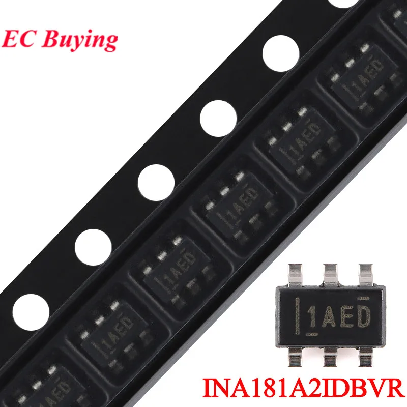 5Pcs/1pc INA181A2IDBVR INA181 INA181A INA181A2I 1AED SOT-23-6 Current Sense Amplifier Chip IC