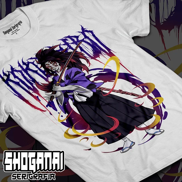 Kokushibo - Kimetsu No Yaiba Demon Slayer Unisex Anime T-Shirt 100% Cotton Manga Tee