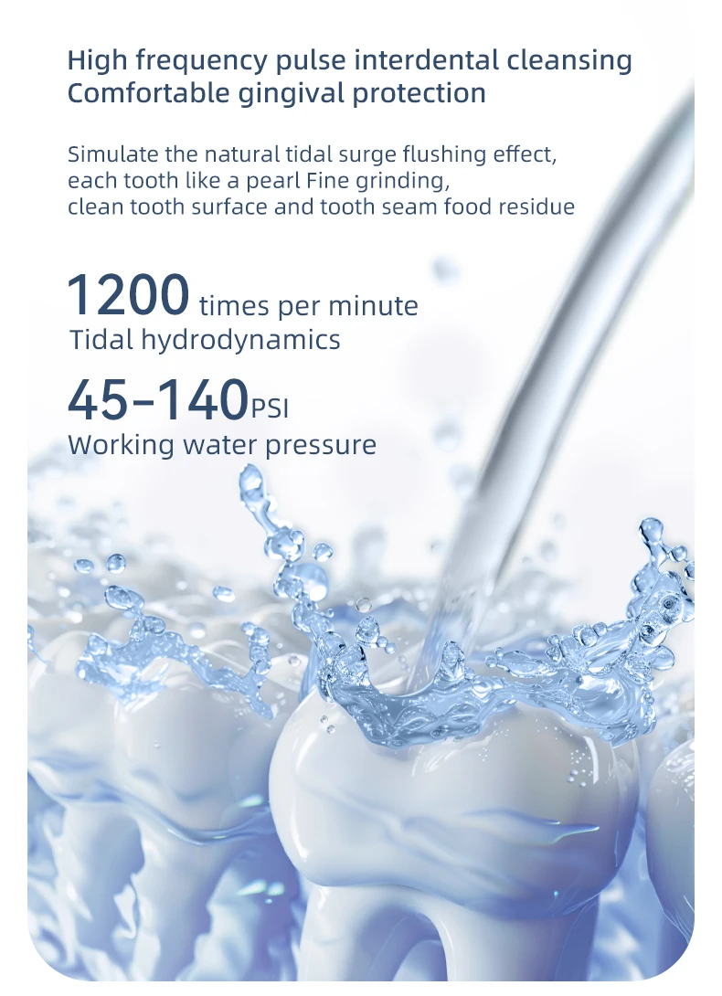 Electric Portable Toothbrush with Water Toothbrush for Cleaning Teeth, Household Water Floss Toothbrush for Cleaning Teeth