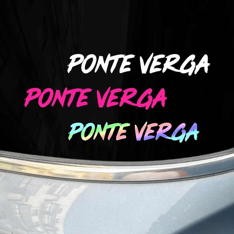 1PC PONTE VERGA Funny Motorcycle Stickers Waterproof Sunscreen Vinyl Decals DIY Decor For Fuel Tank Car Window Auto Accessories