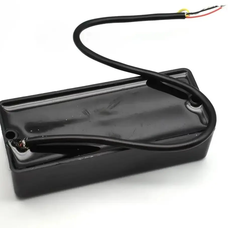 4/5/6-String Sealed Soapbar 2-Hole Bass Guitar Pickup Double Coil Humbucker Pickup Ceramic Magnet Black