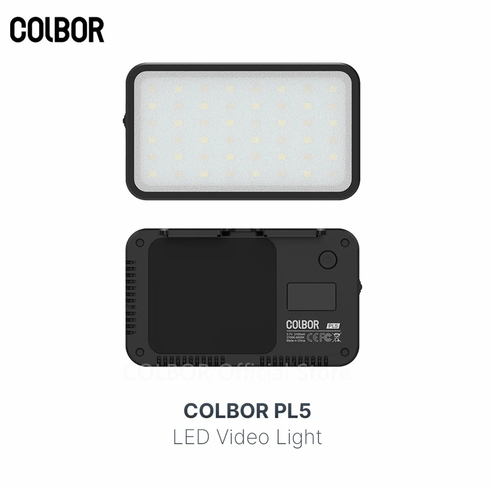 

COLBOR PL5 LED Video Light Camera Lighting 2100mAh 2700K-6500K Rechargeable Panel Light Photo Studio Lamp Selfie Compact mini