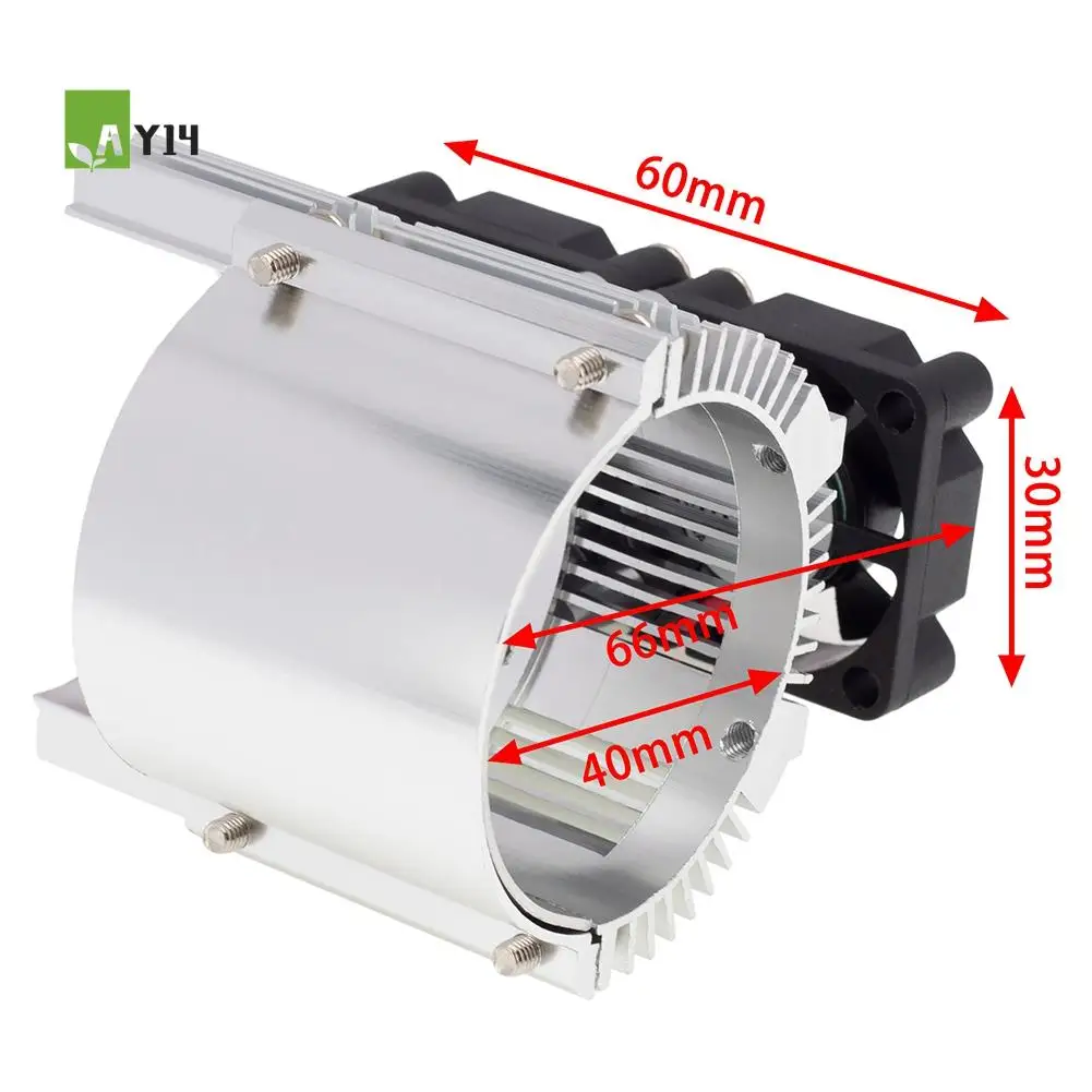 AY14 -RC Car 41-43Mm Dual Fan Motor Radiator Heat Sink For High Speed 1:8 Motor Traxxas SUMMIT Big S E-REVO Big E