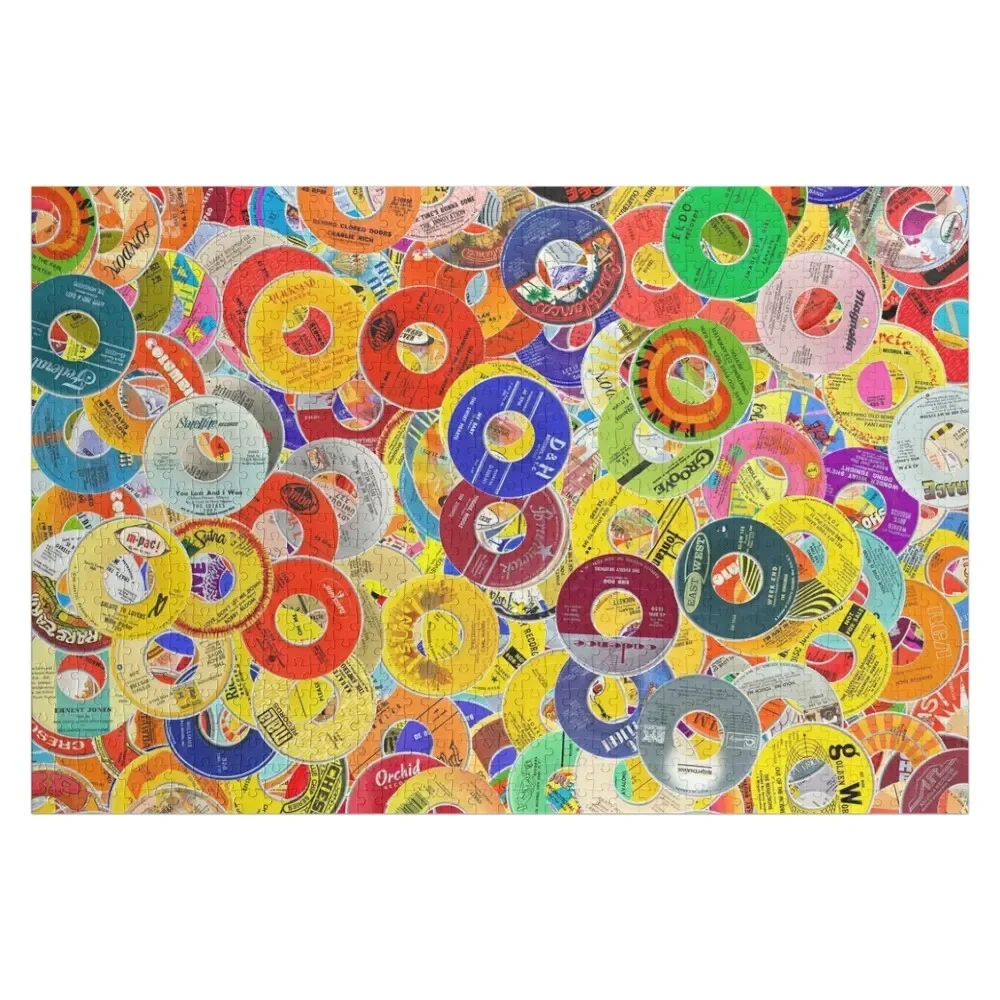 Vinyl 45 Records Jigsaw Puzzle Wooden Decor Paintings Personalised Custom Photo Puzzle