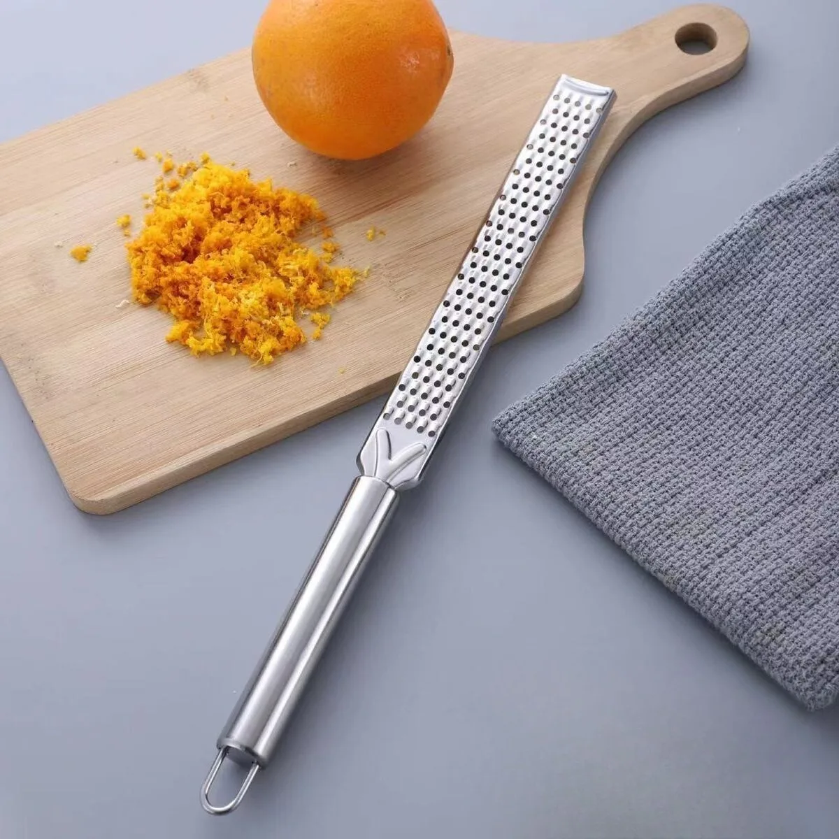 12inch Portable Stainless Steel Citrus Lemon Zester Cheese Grater for Chocolate Ginger Cheese Fruit Grating Lime Kitchen Tool