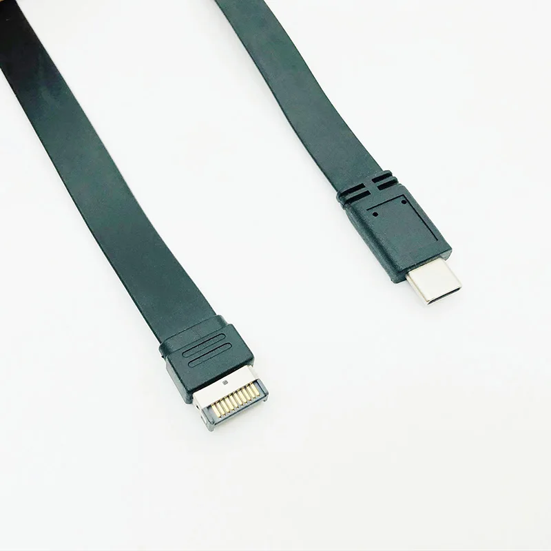 60cm/80cm Type E to Type C Extension Cable Type-E Male to Type-C Female Data Cable for PC Front Panel USB 3.2 GEN2 10Gbps Type-C