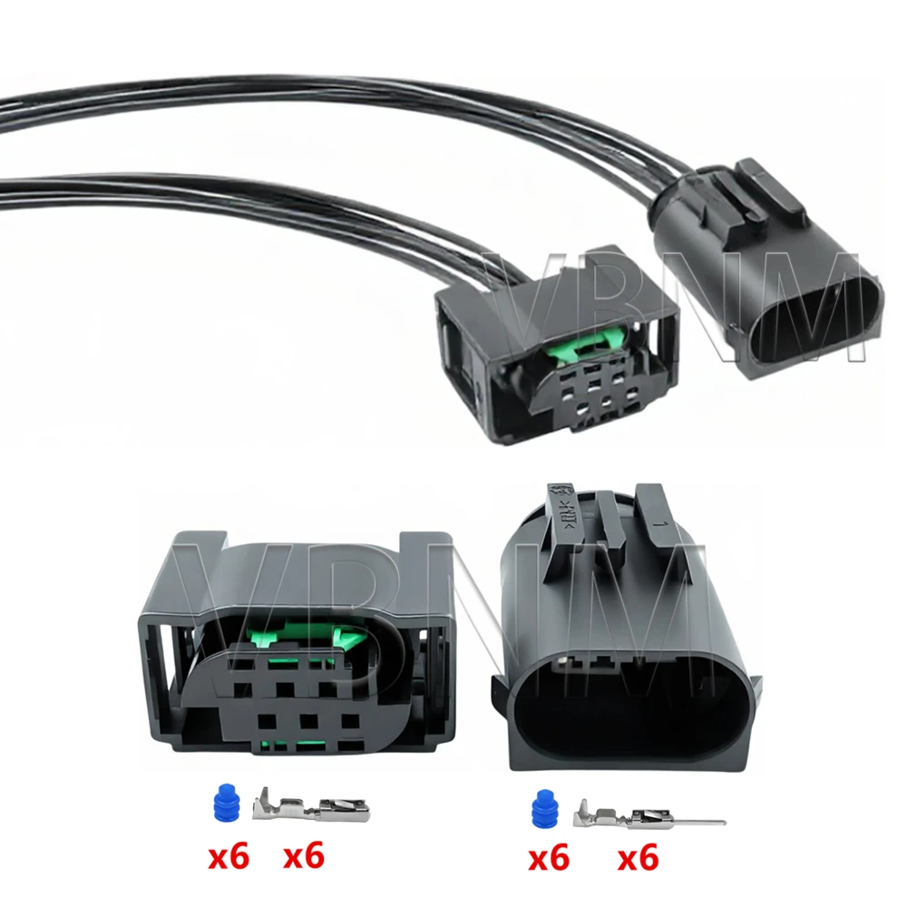 6 Pin 1-967616-1 7M0973119 Female 0.6 Mm Car Accelerator Pedal Connector Plug Pigtail For Throttle Valve Sensor with Wire