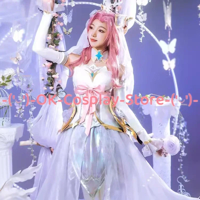 Game LOL Seraphine Cosplay Costume Women Cute Party Dress Halloween Carnival Uniforms Clothing Anime Suit Custom Made