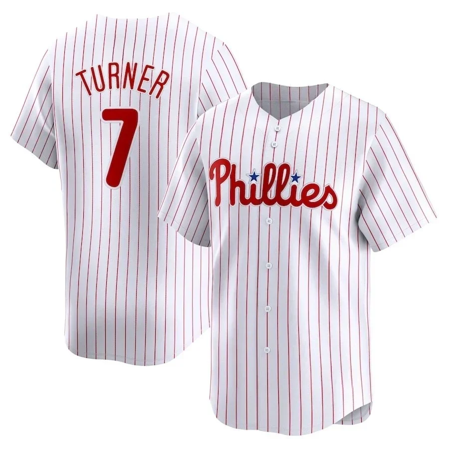 Philadelphia Baseball Jerseys America TURNER #7 Jersey Personalized Your Name Any Number All Stitched Us Size